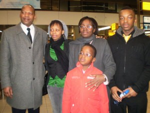 From left, her husband, Lin Muyizere, their daughter, Raissa Ujeneza, Victoire, their younger son, Rist Shimwa, and their older son, Remy Ndizeye Niyigena.