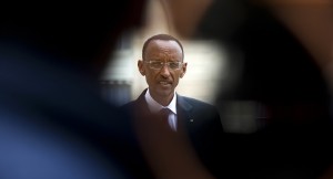 Rwanda's President Paul Kagame speaks to