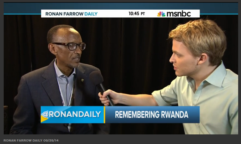 ronan farrow and kagame