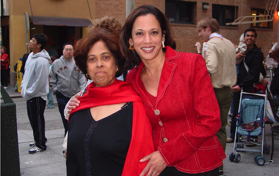 Sen. Kamala D. Harris and her mother, Shyamala Gopalan, visit the Lunar New Year parade in 2007. (Kamala Harris campaign via AP) (AP)