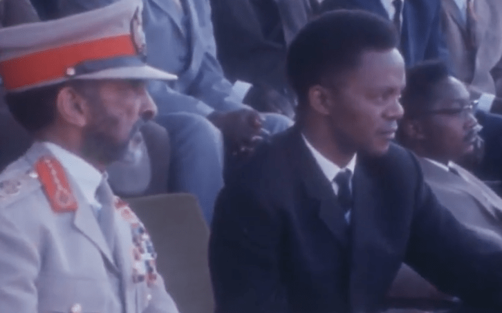 Emperor Haile Selassie of Ethiopia makes one day visit to Rwanda in April 1971